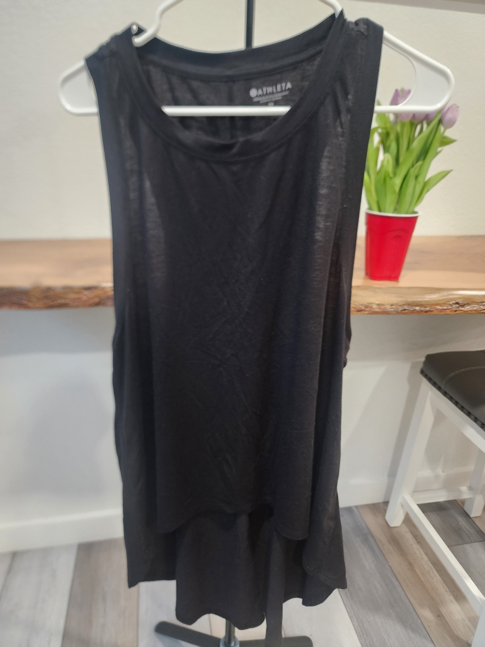 Athleta Black Layered Muscle Tank